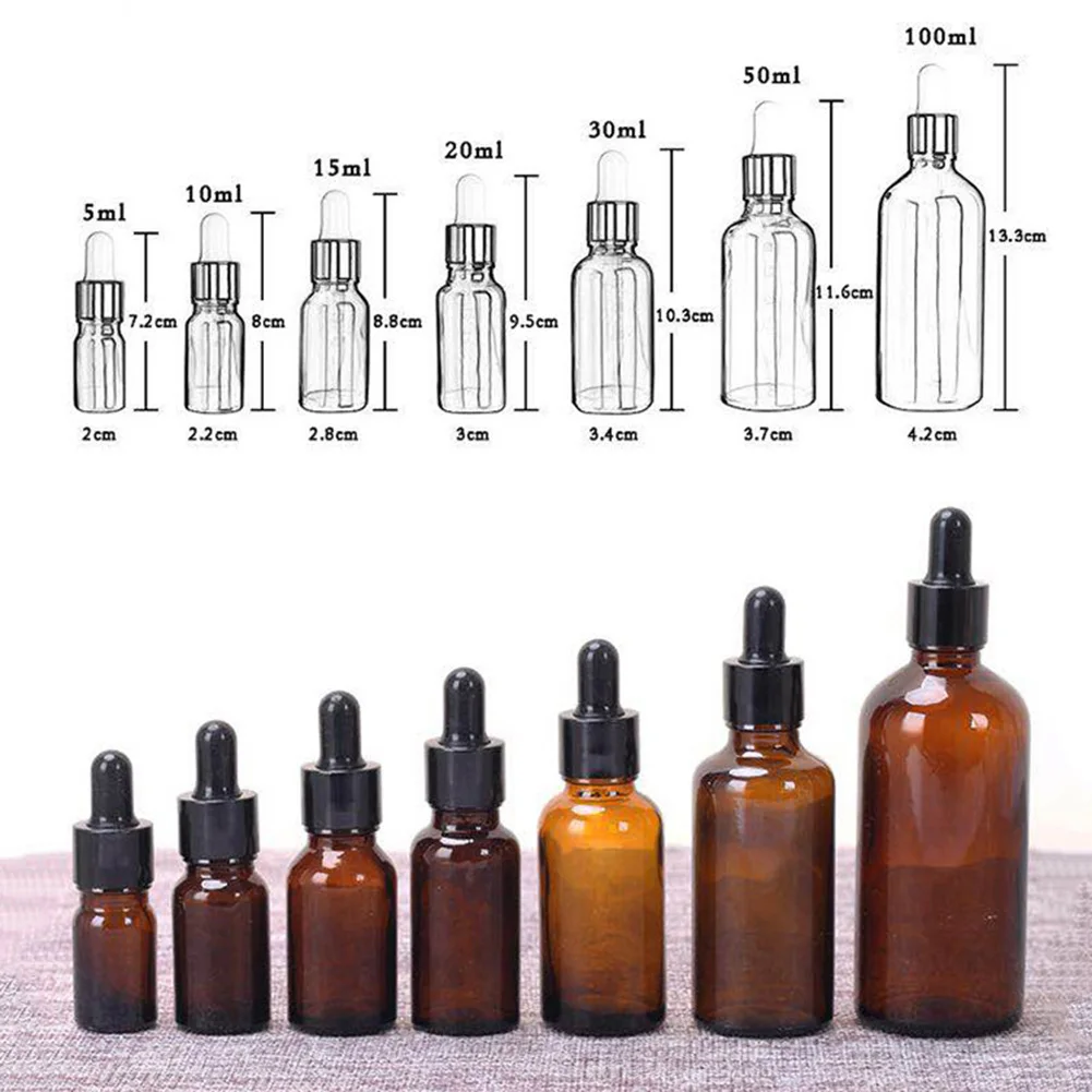 5-50ml Empty Dropper Bottle Amber essential oil Glass Aromatherapy Liquid Brown Drop for massage Pipette Bottles Refillable
5-50ml Empty Dropper Bottle Amber essential oil Glass Aromatherapy Liquid Brown Drop for massage Pipette Bottles Refillable