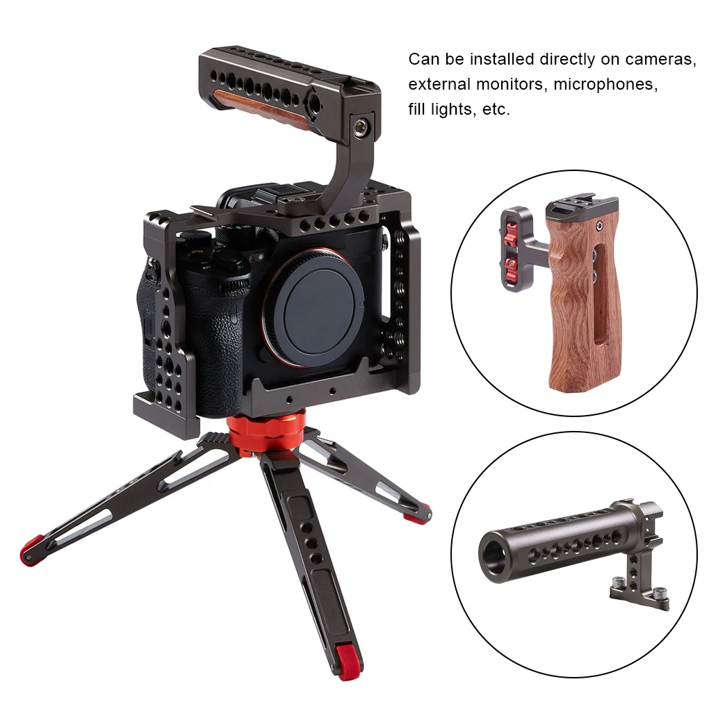 Camera Handle Cages Side Screw Grip Hand Accessories External Stabilize Universal Adjustable Aluminium Bracket 
Camera Handle Cages Side Screw Grip Hand Accessories External Stabilize Universal Adjustable Aluminium Bracket