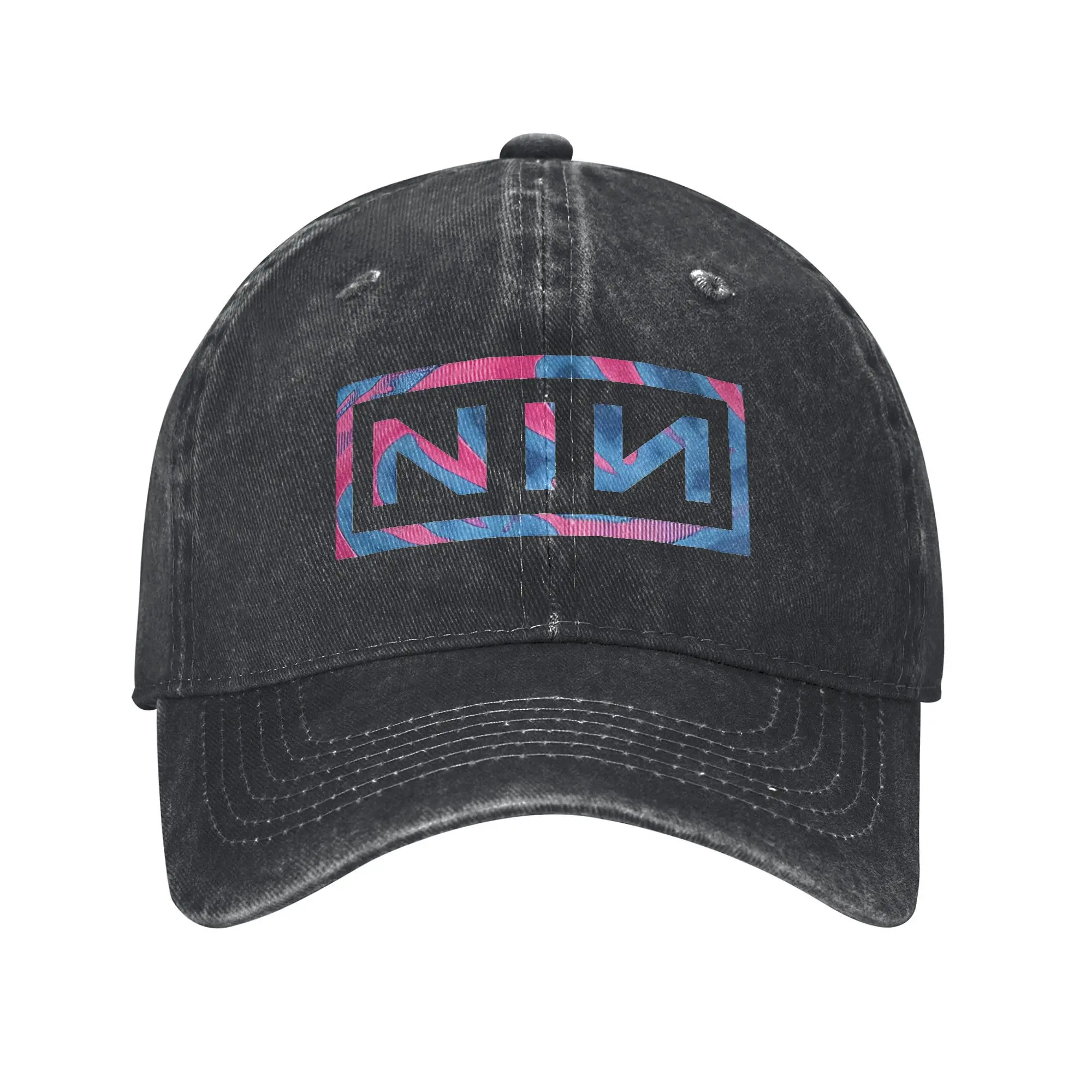 Nine Inch Nails NIN Rock Band Бейсбольные кепки в стиле унисекс Потертые джинсовые потертые