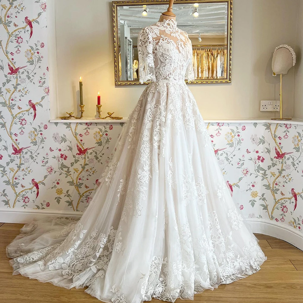 Modern Sweetheart Full Lace Applique Princess Wedding Dresses With Shirt Sleeves Jacket Custom Made 2023 Rode De Morrie
Modern Sweetheart Full Lace Applique Princess Wedding Dresses With Shirt Sleeves Jacket Custom Made 2023 Rode De Morrie