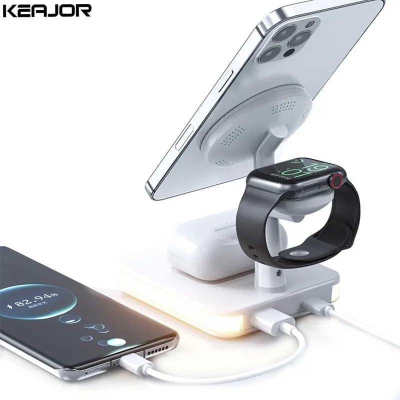 3 in 1 Wireless Chargers Stand For iPhone 12 13 Pro Max Mini Magnetic Charging Dock Station For Airpods Pro/Apple Watch Charger 
3 in 1 Wireless Chargers Stand For iPhone 12 13 Pro Max Mini Magnetic Charging Dock Station For Airpods Pro/Apple Watch Charger