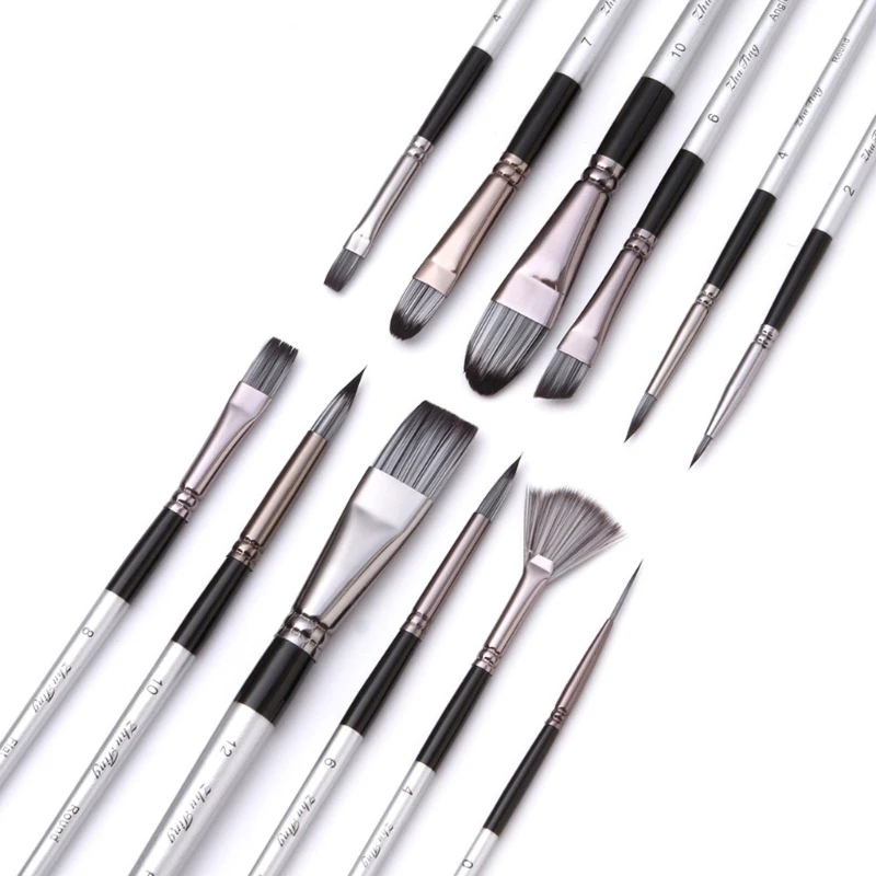 Set of 12 Painting Brush Kit Portable Artist Set for Beginner Kid Art Painting 
Set of 12 Painting Brush Kit Portable Artist Set for Beginner Kid Art Painting