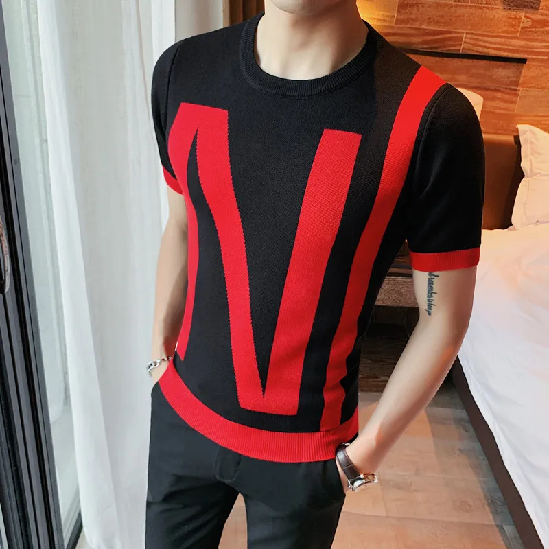 2022 Men's Spring Summer Short Sleeve Knit T-Shirt Simple Fashion Slim Fit Casual Pullover Plus Size 4XL-M
2022 Men's Spring Summer Short Sleeve Knit T-Shirt Simple Fashion Slim Fit Casual Pullover Plus Size 4XL-M
