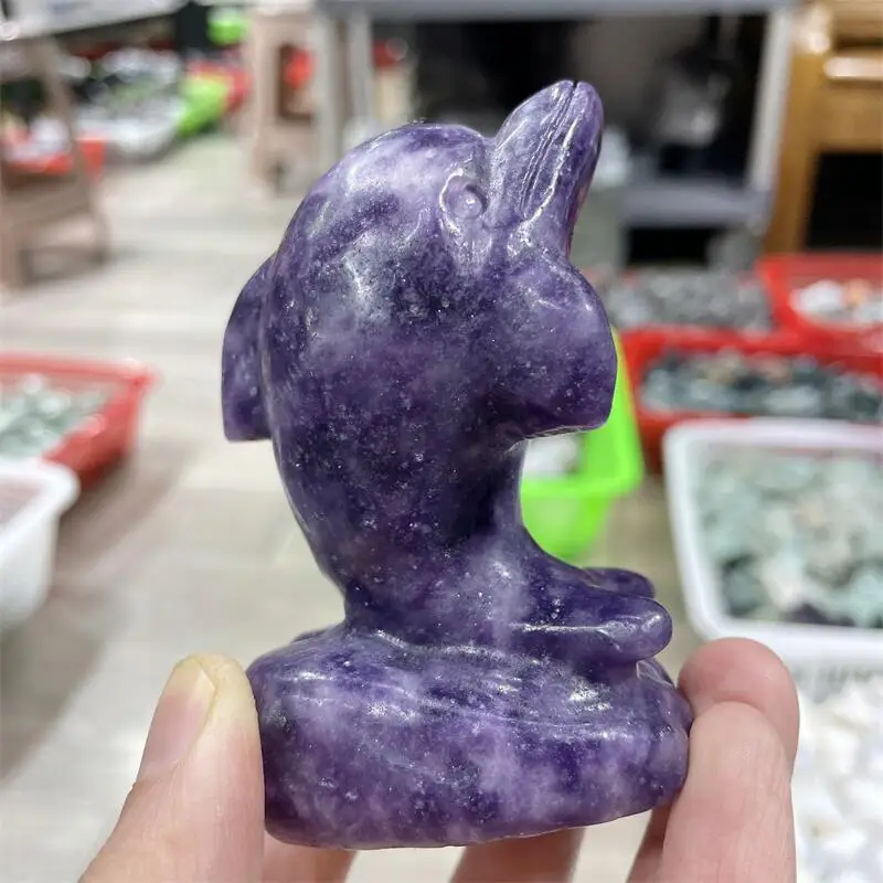 8cm Natural Lepidolite Cartoon Dolphin Carving Statue Ornament Mini Animal Sculpture Crafts Home Decoration 1pcs 
8cm Natural Lepidolite Cartoon Dolphin Carving Statue Ornament Mini Animal Sculpture Crafts Home Decoration 1pcs