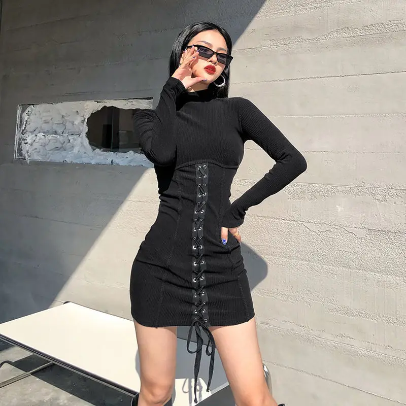 Spring Autumn Sexy Bodycon Dresses Free Shipping Long Sleeve Chic Black Dress Knitted Bandage Vestidos De Mujer Casual Mini
Spring Autumn Sexy Bodycon Dresses Free Shipping Long Sleeve Chic Black Dress Knitted Bandage Vestidos De Mujer Casual Mini