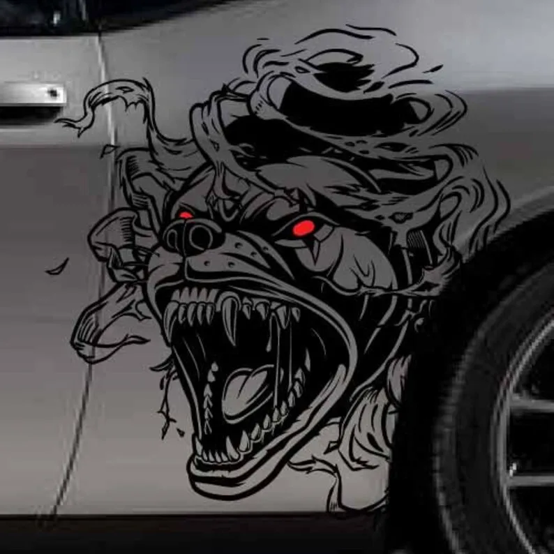 Growling Pitbull Dog Tearing Ripped Tattoo Grunge Tribal Door Bed Side Pickup Vehicle Truck Vinyl Graphic Decal Decorate
Growling Pitbull Dog Tearing Ripped Tattoo Grunge Tribal Door Bed Side Pickup Vehicle Truck Vinyl Graphic Decal Decorate