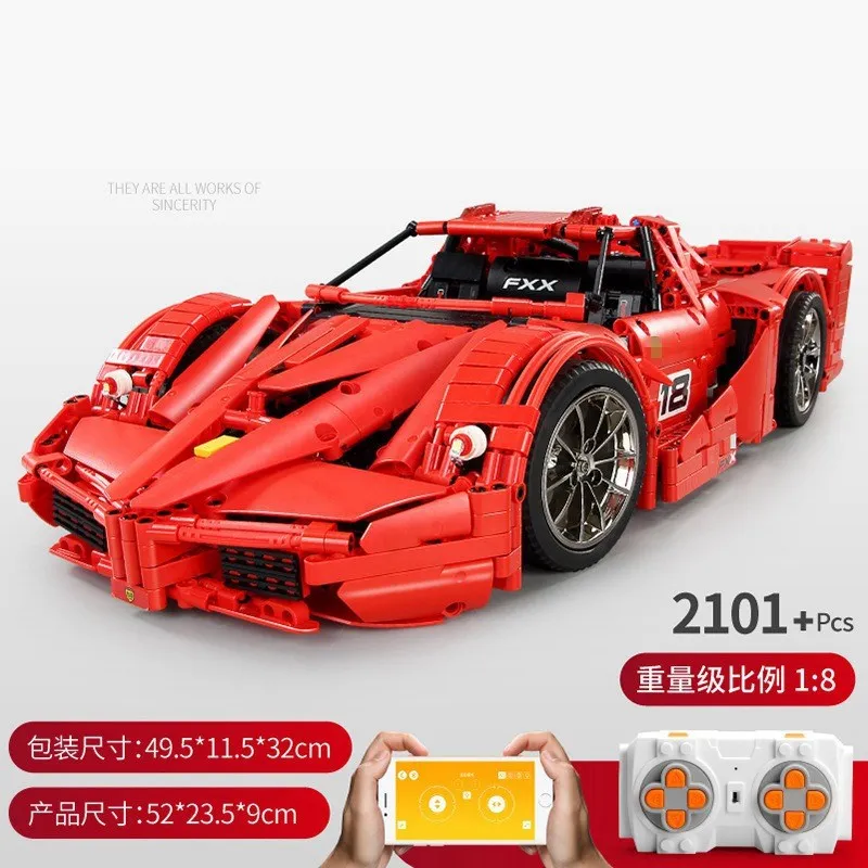 MOULD KING 13085 The 1:8 Red Racing Sport Car 2.4Ghz APP RC Car 2101PCS Model Building Blocks Toys for Children Kids Gifts Block
MOULD KING 13085 The 1:8 Red Racing Sport Car 2.4Ghz APP RC Car 2101PCS Model Building Blocks Toys for Children Kids Gifts Block