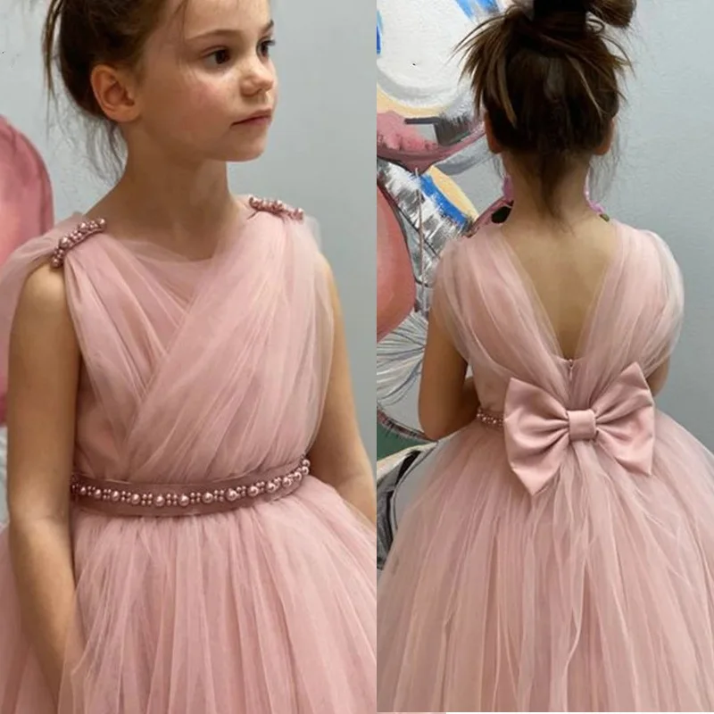 Pink Pleat Flower Girl Dress For Wedding Party Gown Tulle Kid Birthday Princess Dresses First Communion Gowns
Pink Pleat Flower Girl Dress For Wedding Party Gown Tulle Kid Birthday Princess Dresses First Communion Gowns