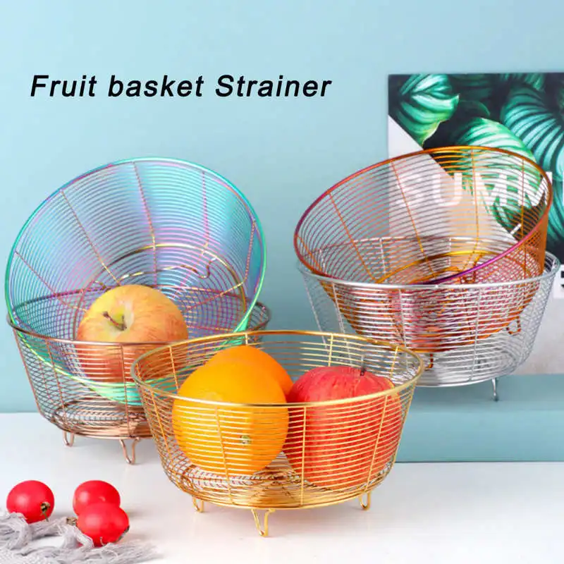 Stainless Steel Fruit Basket Strainer Flat Bottom Vegetable Drain Basket Colander for Water Draining Kitchen Tool Accessories
Stainless Steel Fruit Basket Strainer Flat Bottom Vegetable Drain Basket Colander for Water Draining Kitchen Tool Accessories