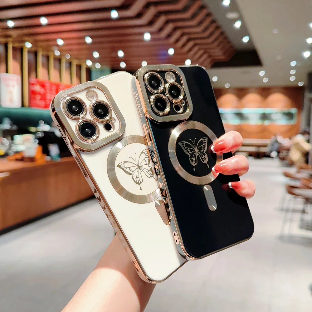 Magnetic Adsorption Wireless Charge Phone Case For iPhone 13 14 12 11 Pro Max 14 Plus 7 8 Plus XS Max Butterfly Silicone Cases
Magnetic Adsorption Wireless Charge Phone Case For iPhone 13 14 12 11 Pro Max 14 Plus 7 8 Plus XS Max Butterfly Silicone Cases