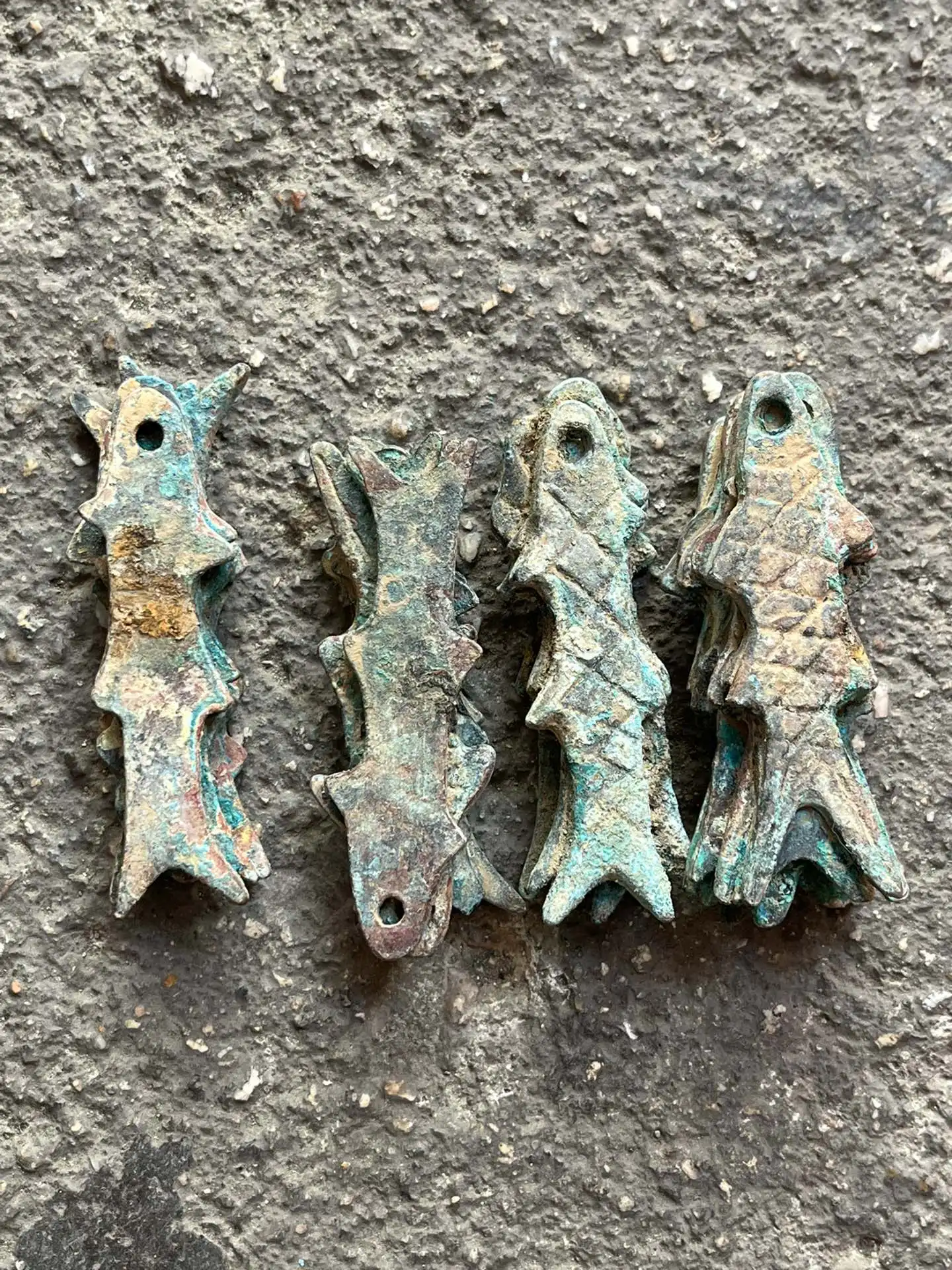 

Retro Collection of Bronze Fish Coin Decorative Ornaments from the Spring and Autumn Period and Warring States Period