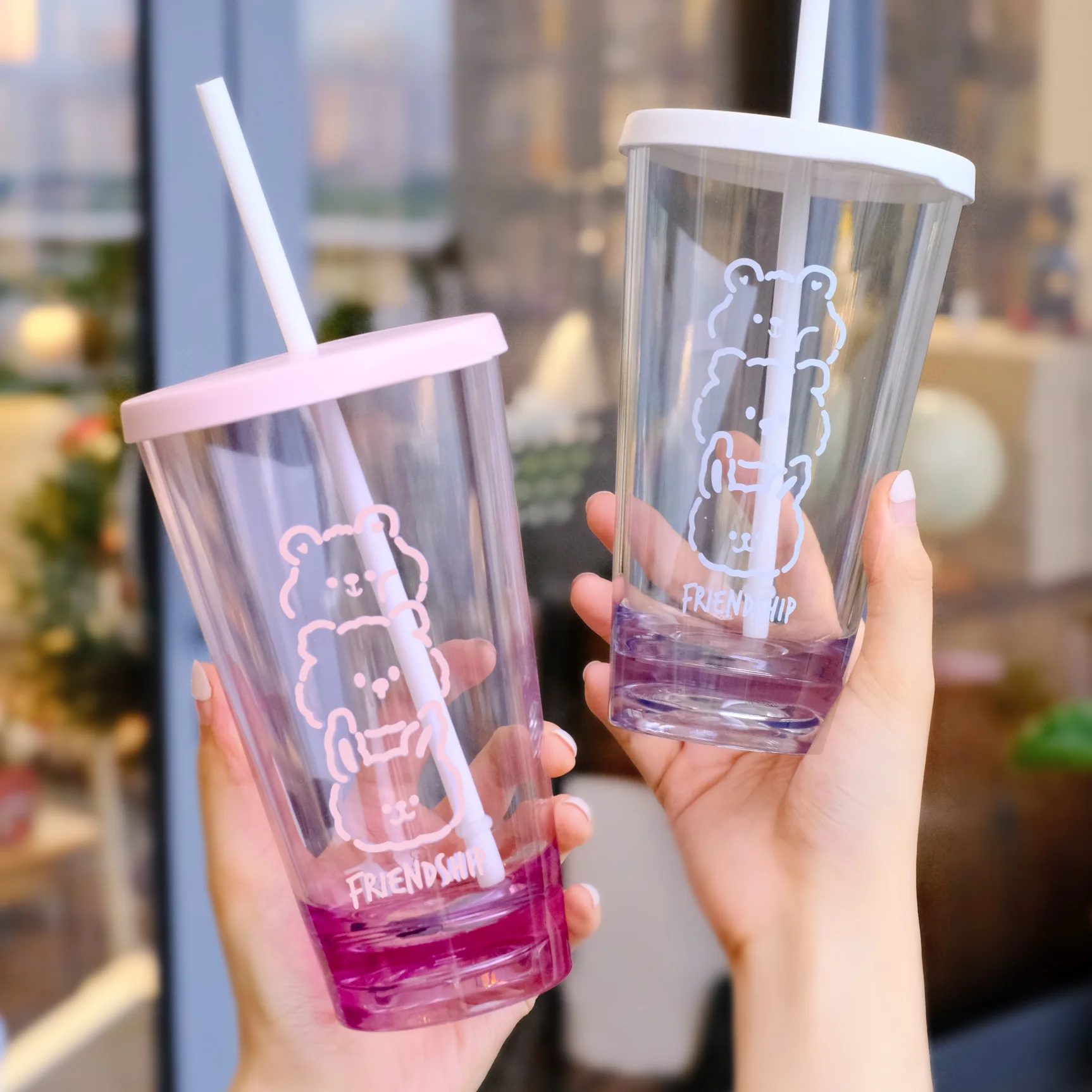 Kawaii Water Cup with Lid Straw Creative Cartoon Milk Juice Household Plastic Cute Bear Water Bottle BPA-Free
Kawaii Water Cup with Lid Straw Creative Cartoon Milk Juice Household Plastic Cute Bear Water Bottle BPA-Free