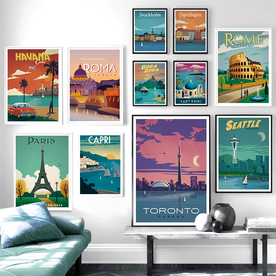 Paris Famous City Vintage Retro Poster Wall Art Canvas Painting Nordic Posters And Prints Wall Pictures For Living Room Decor
Paris Famous City Vintage Retro Poster Wall Art Canvas Painting Nordic Posters And Prints Wall Pictures For Living Room Decor