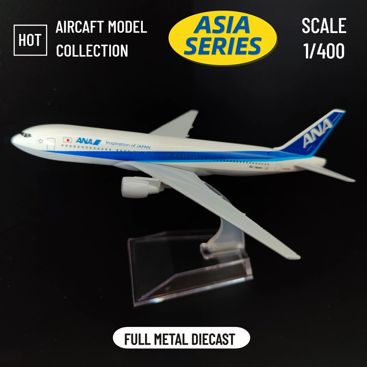 Scale 1:400 Metal Aviation Replica 15cm Japan ANA Asia Airline Model Boeing Airbus Aircraft Miniature Gift for Boy Friend
Scale 1:400 Metal Aviation Replica 15cm Japan ANA Asia Airline Model Boeing Airbus Aircraft Miniature Gift for Boy Friend