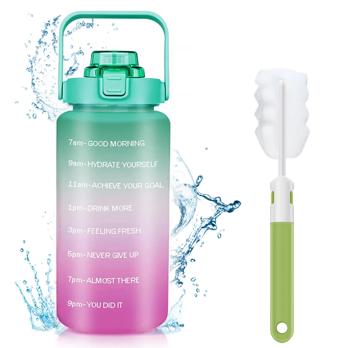 2L Water Bottle Motivational Water Jug with Time Markings Portable Drinking Bottle with Silicone Straw Sport Drinking Mug
2L Water Bottle Motivational Water Jug with Time Markings Portable Drinking Bottle with Silicone Straw Sport Drinking Mug