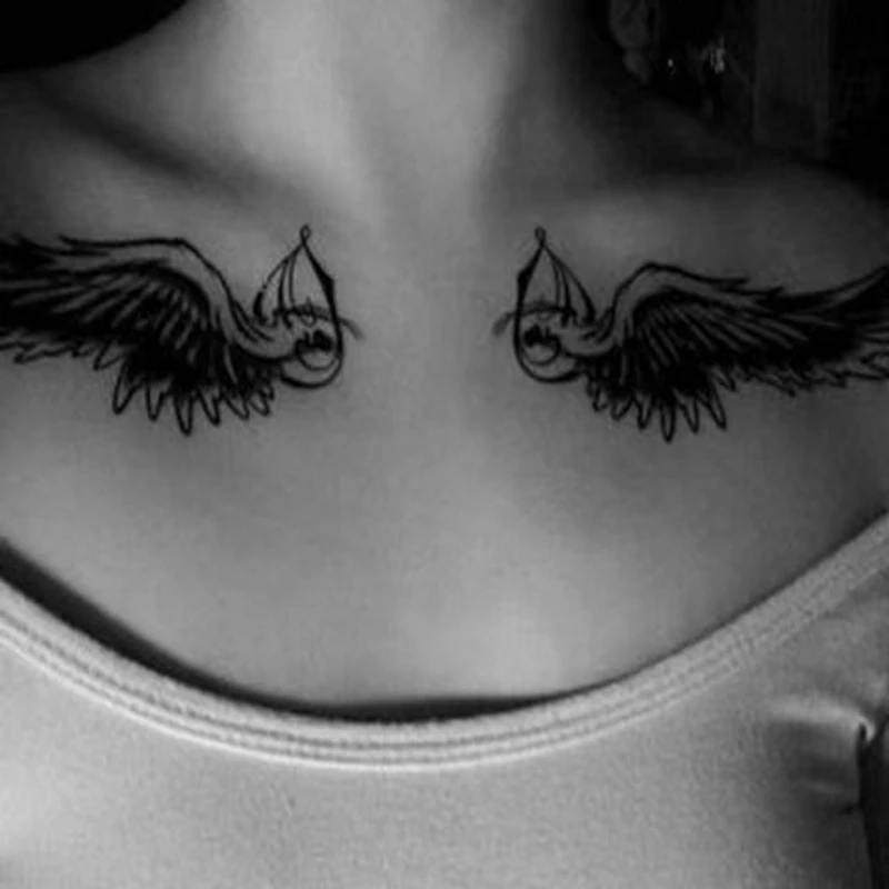 Новые водонепроницаемые временные тату-наклейки с крыльями до ключиц, имитация татуировки, модные сексуальные женские татуировки, искусст...
Новые водонепроницаемые временные тату-наклейки с крыльями до ключиц, имитация татуировки, модные сексуальные женские татуировки, искусст...