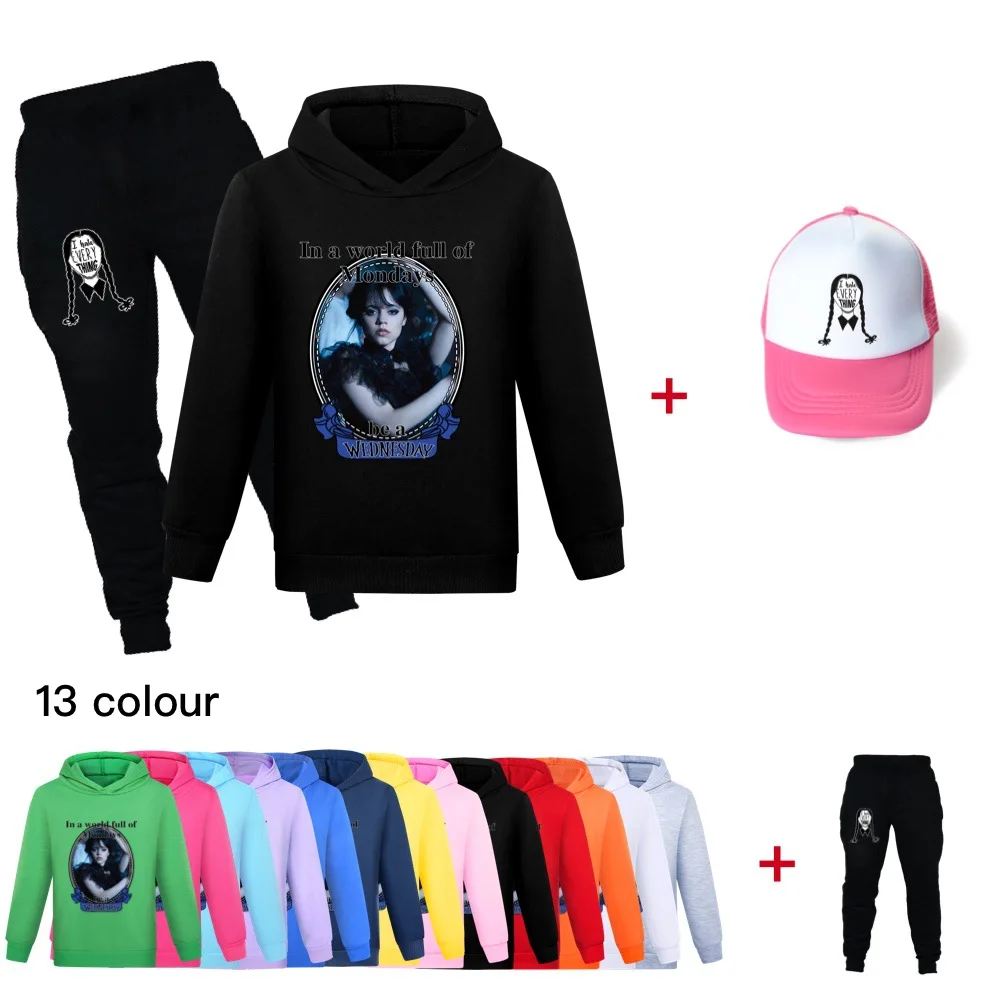 Fashion Children Hoodie Sets Wednesday Addams Family Kids Clothes Jogger Sweatshirts Suits Long Pants Autumn Toddler Girls Boys
Fashion Children Hoodie Sets Wednesday Addams Family Kids Clothes Jogger Sweatshirts Suits Long Pants Autumn Toddler Girls Boys