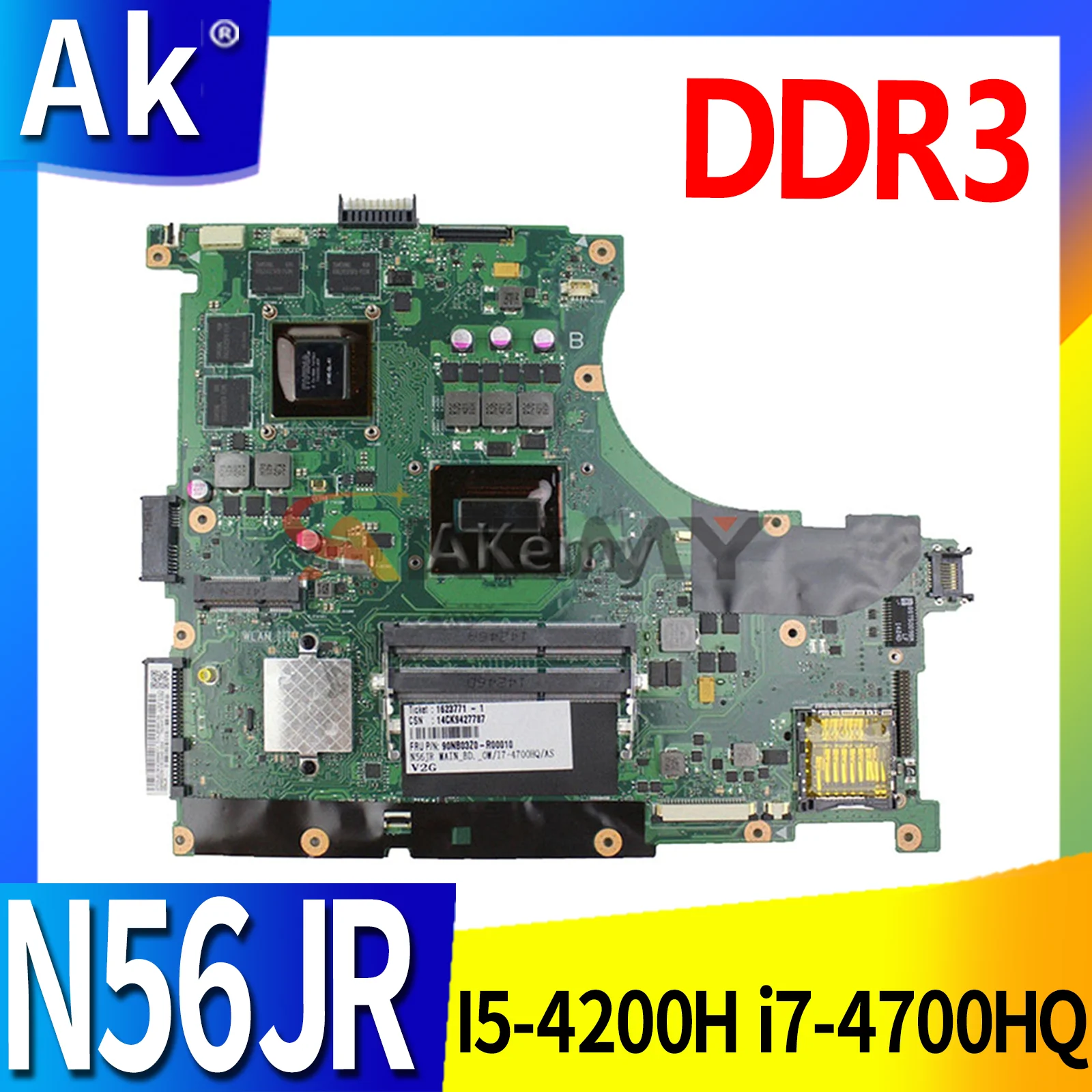 

N56JR Motherboard For ASUS Rog N56J G56J G56JR G56JK N56JK N56JR Laptop Mainboard Motherboard I5-4200H i7-4700HQ DDR3