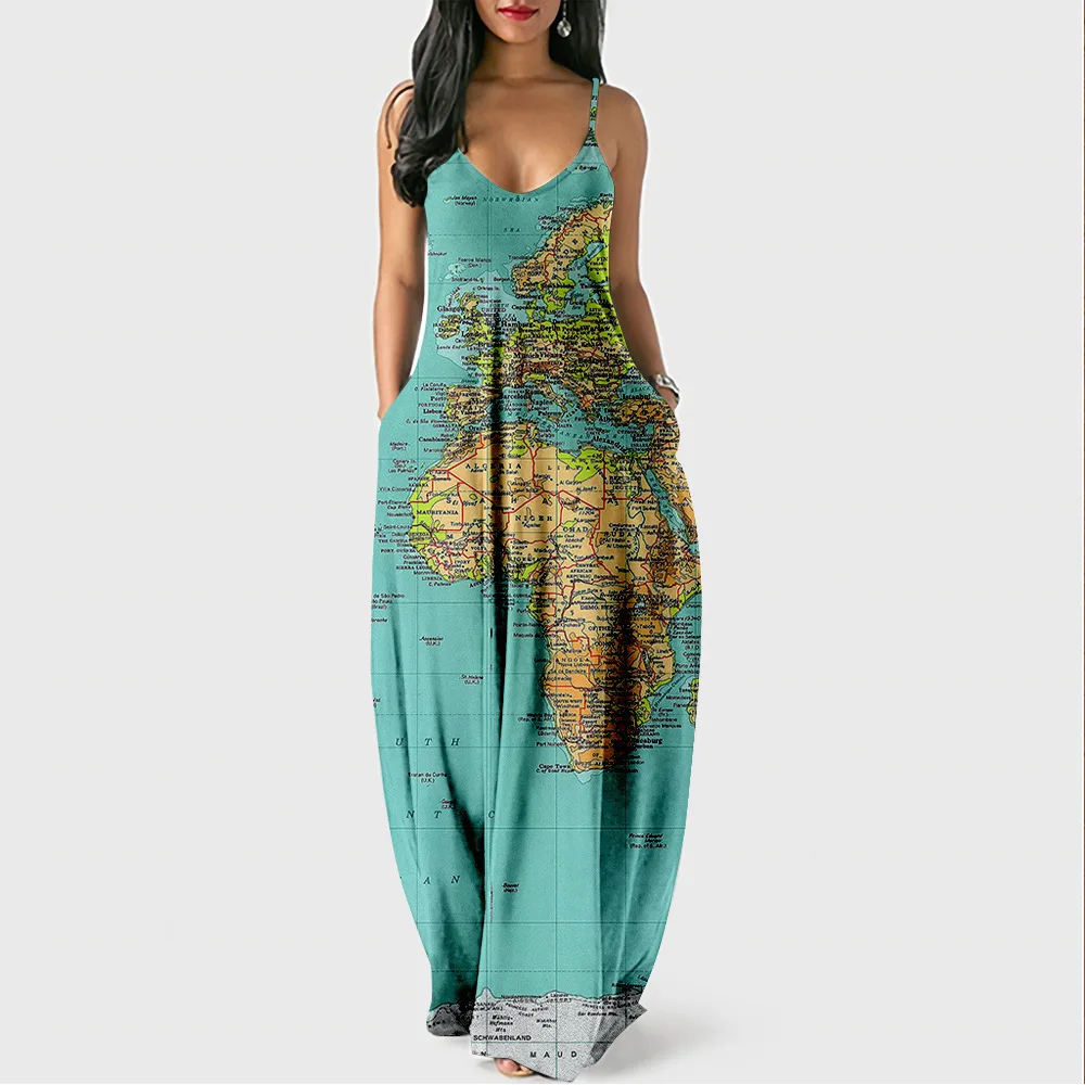 World Map 3D Printing Long Dress Dress Sexy Sleeveless Dress for Women Backless V-Neck Beach Casual Dresses Oversized S-4XL
World Map 3D Printing Long Dress Dress Sexy Sleeveless Dress for Women Backless V-Neck Beach Casual Dresses Oversized S-4XL