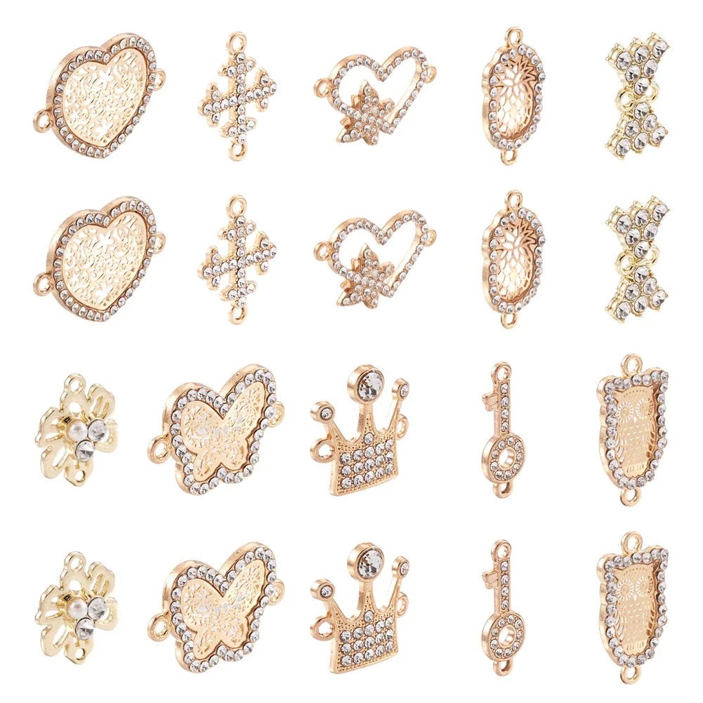 20Pcs Alloy Crystal Rhinestone Links Connectors Multiple Shapes Charms For Women Necklace Earring DIY Jewelry Making Supplies
20Pcs Alloy Crystal Rhinestone Links Connectors Multiple Shapes Charms For Women Necklace Earring DIY Jewelry Making Supplies