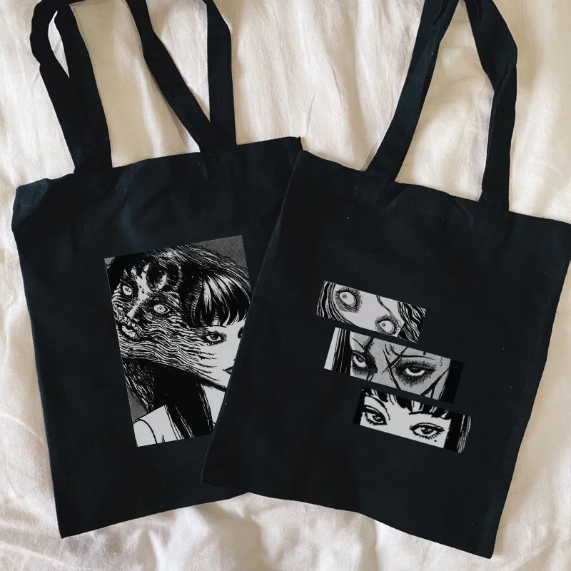 Junji Ito Japanese Anime Manga Reusable Shopping Bag Women Canvas Tote Bags Printing Eco Bag Shopper Shoulder Bags
Junji Ito Japanese Anime Manga Reusable Shopping Bag Women Canvas Tote Bags Printing Eco Bag Shopper Shoulder Bags