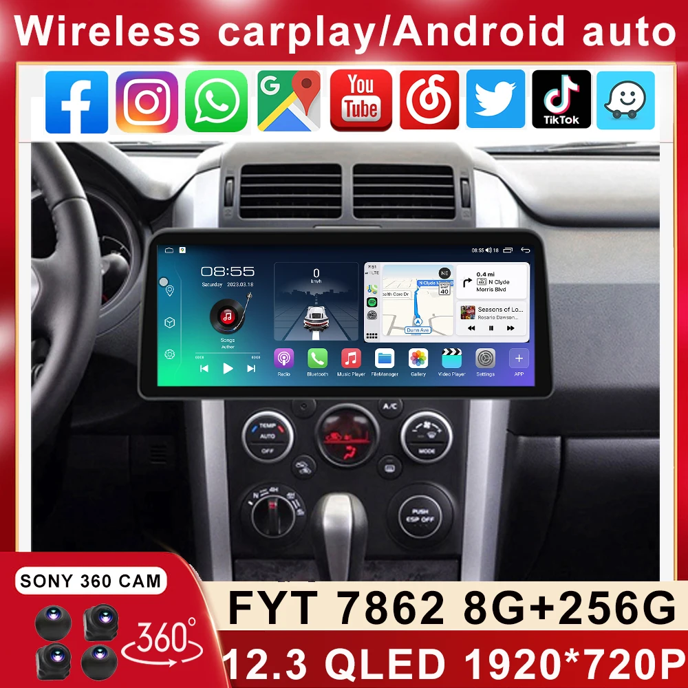 12.3 Inch QLED Screen For SUZUKI GRAND VITARA 2005-2015 Android Car Stereo Multimedia Video Player Head Unit Carplay 1920*720
12.3 Inch QLED Screen For SUZUKI GRAND VITARA 2005-2015 Android Car Stereo Multimedia Video Player Head Unit Carplay 1920*720