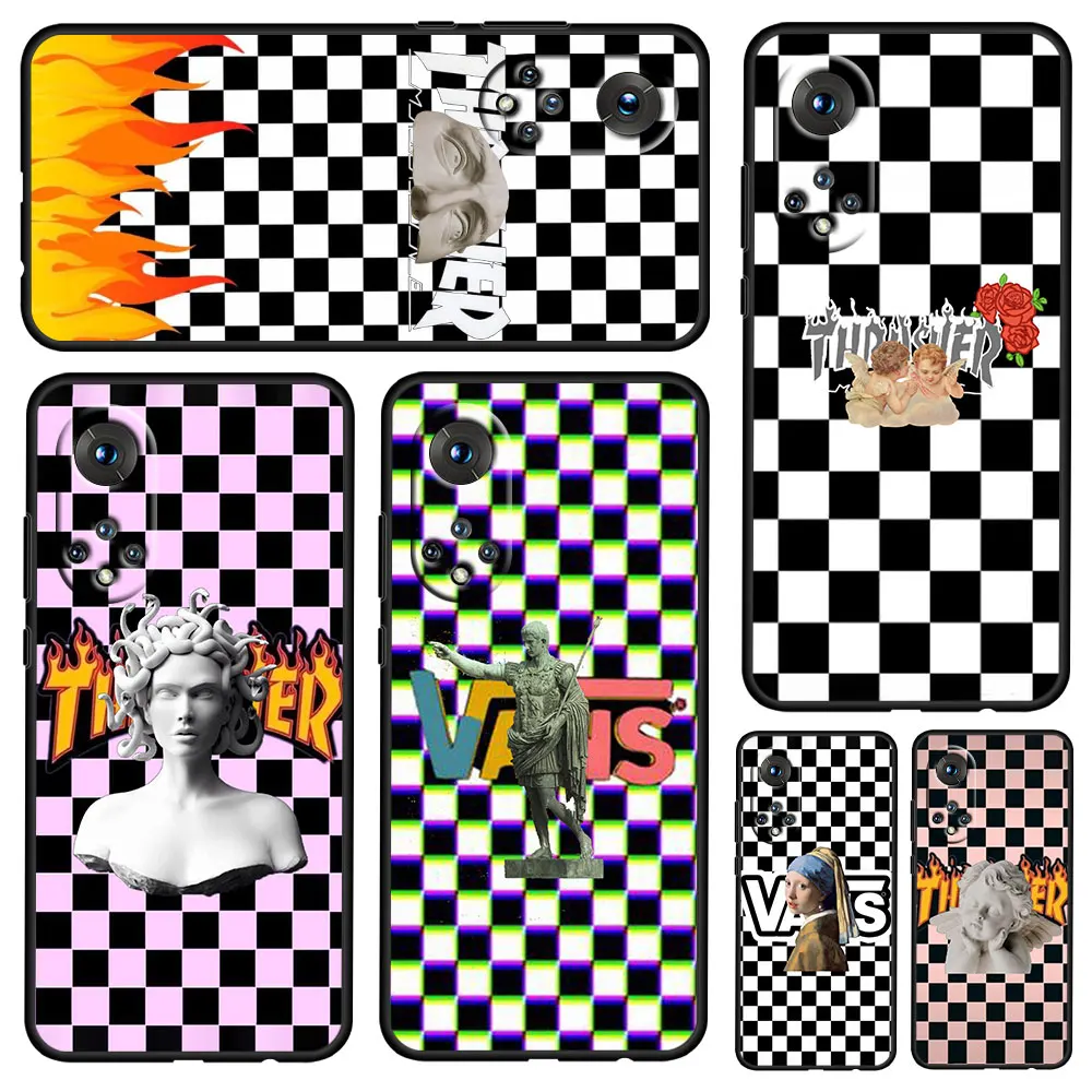 Japan Korean Checkerboard Soft Shockproof Black Phone Case For Honor 10X 10 9S 9A 9C 9X 8X 8S Max 9 Lite 8A 7C Pro Coque
Japan Korean Checkerboard Soft Shockproof Black Phone Case For Honor 10X 10 9S 9A 9C 9X 8X 8S Max 9 Lite 8A 7C Pro Coque