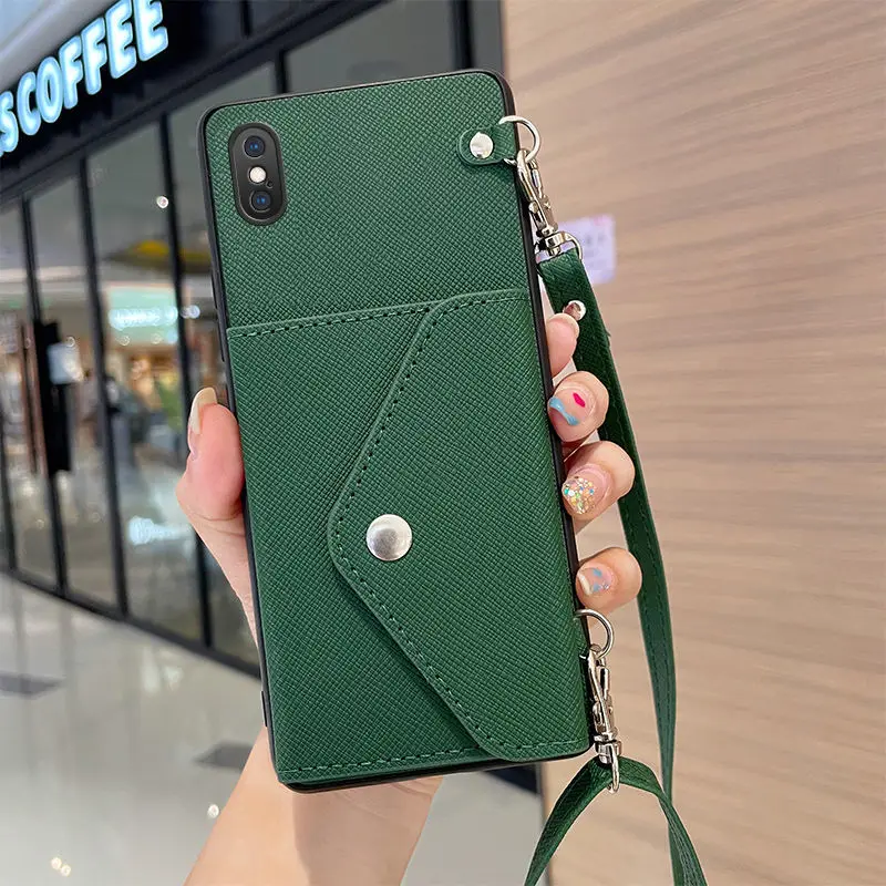 Suitable For Iphone X/XS/XR Leather Soft Phone Case, Change Card Bag, Crossbody Strap Lanyard
Suitable For Iphone X/XS/XR Leather Soft Phone Case, Change Card Bag, Crossbody Strap Lanyard