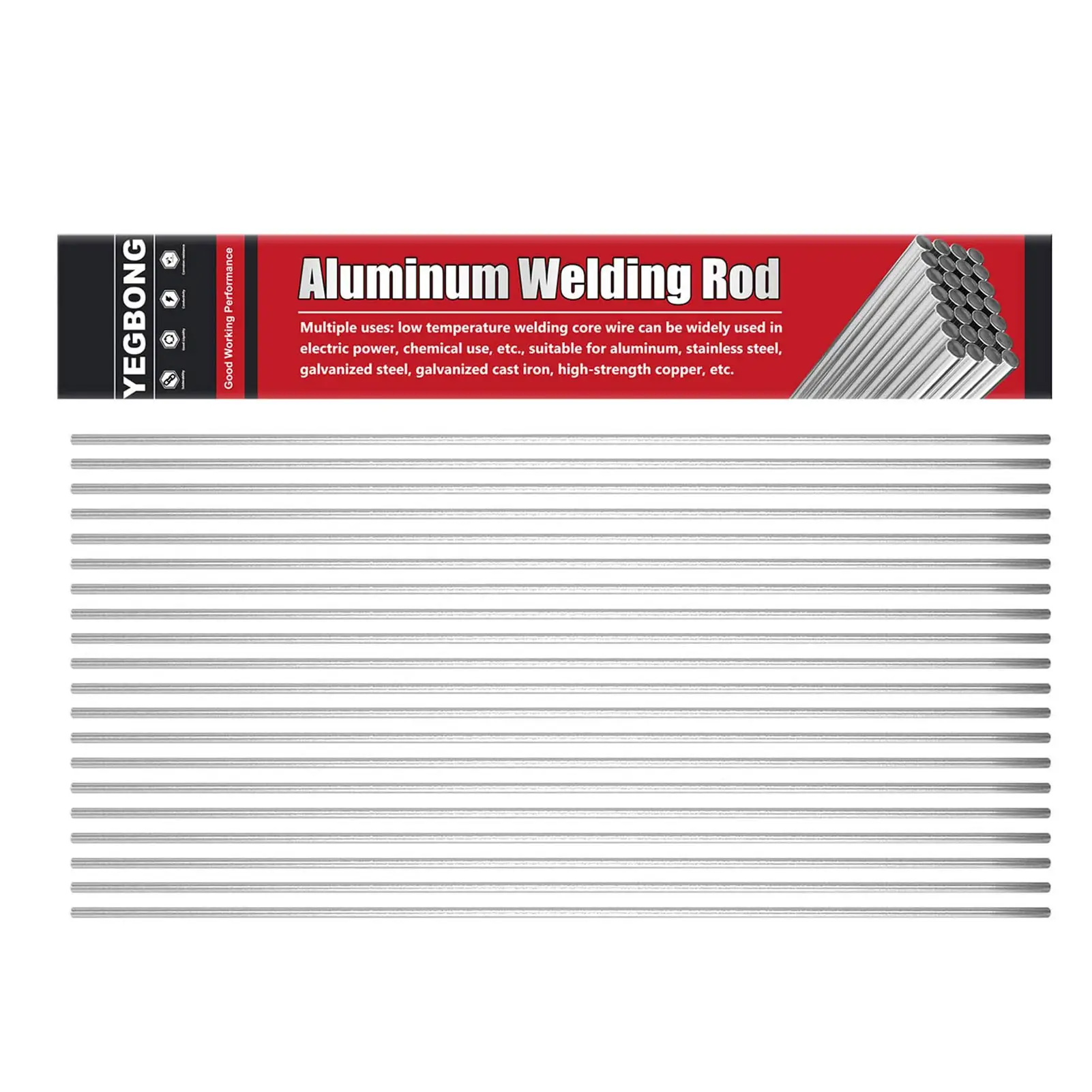 Aluminum Welding Rods 30pcs / 50pcs Universal Low Temperature Aluminum Welding Rods No Need Powder Low Temperature 1.6mm 2mm
Aluminum Welding Rods 30pcs / 50pcs Universal Low Temperature Aluminum Welding Rods No Need Powder Low Temperature 1.6mm 2mm