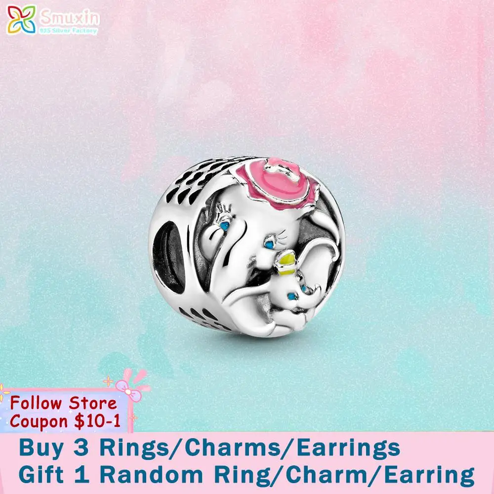 Smuxin 925 Sterling Silver Beads Dumbo & Mrs. Jumbo Elephan Charms fit Original Pandora Bracelets Women DIY Jewelry Making Gift
Smuxin 925 Sterling Silver Beads Dumbo & Mrs. Jumbo Elephan Charms fit Original Pandora Bracelets Women DIY Jewelry Making Gift