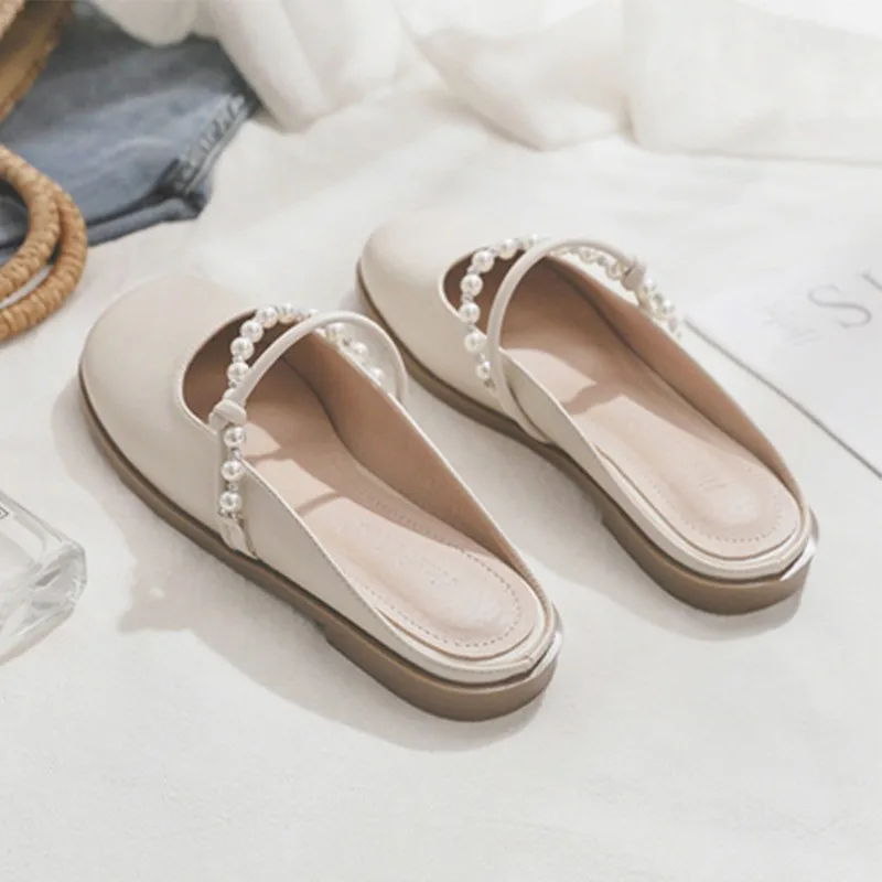 Shoes Low Loafers Woman's Slippers Cover Toe Platform Slides String Bead 2023 Soft Massage Flat PU Casual Fabric Hoof Heels Spri
Shoes Low Loafers Woman's Slippers Cover Toe Platform Slides String Bead 2023 Soft Massage Flat PU Casual Fabric Hoof Heels Spri