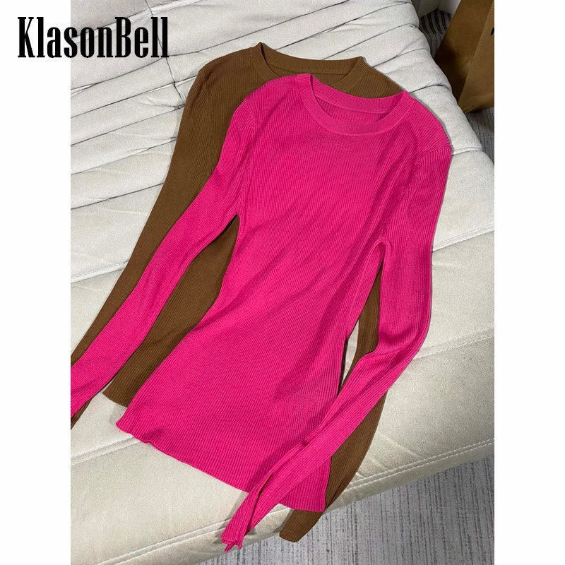 11.26 KlasonBell Comfortable Soft Slim Stretch Knitted Long Sleeve Solid Color T-Shirt Knitwear Women
11.26 KlasonBell Comfortable Soft Slim Stretch Knitted Long Sleeve Solid Color T-Shirt Knitwear Women