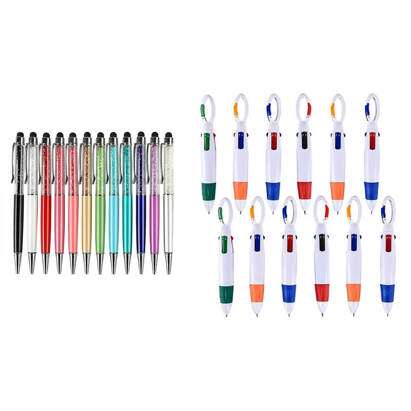 12Pcs Bling Bling Slim Crystal Diamond Stylus Pen With 12Pcs Shuttle Pens Retractable Four Neon Color Pens In One
12Pcs Bling Bling Slim Crystal Diamond Stylus Pen With 12Pcs Shuttle Pens Retractable Four Neon Color Pens In One