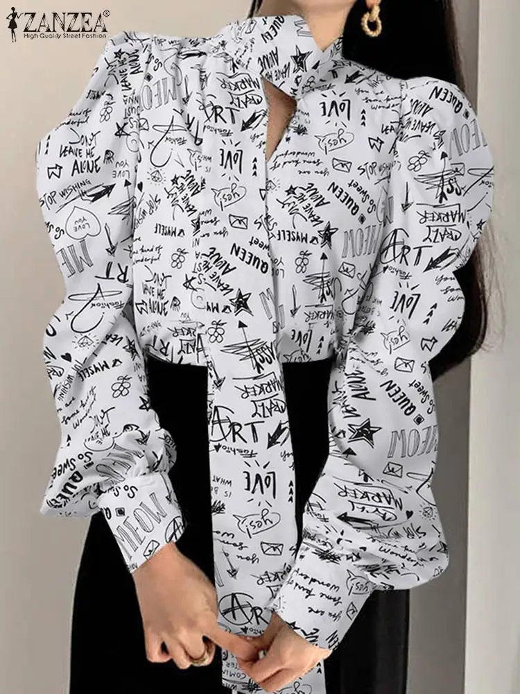 ZANZEA Women Summer Puff Sleeve Blouse O-Neck Letter Printed Clubing Chemise Bohemian Femme Fashion Casual Holiday Tunic Tops
ZANZEA Women Summer Puff Sleeve Blouse O-Neck Letter Printed Clubing Chemise Bohemian Femme Fashion Casual Holiday Tunic Tops