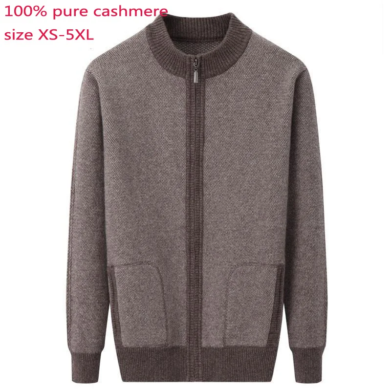New Winter 100% Pure Cashmere Cardigan Men Warm Thick Zipper Coat Sweater High Quality Plus Size XS S M L XL 2XL 3XL 4XL 5XL
New Winter 100% Pure Cashmere Cardigan Men Warm Thick Zipper Coat Sweater High Quality Plus Size XS S M L XL 2XL 3XL 4XL 5XL