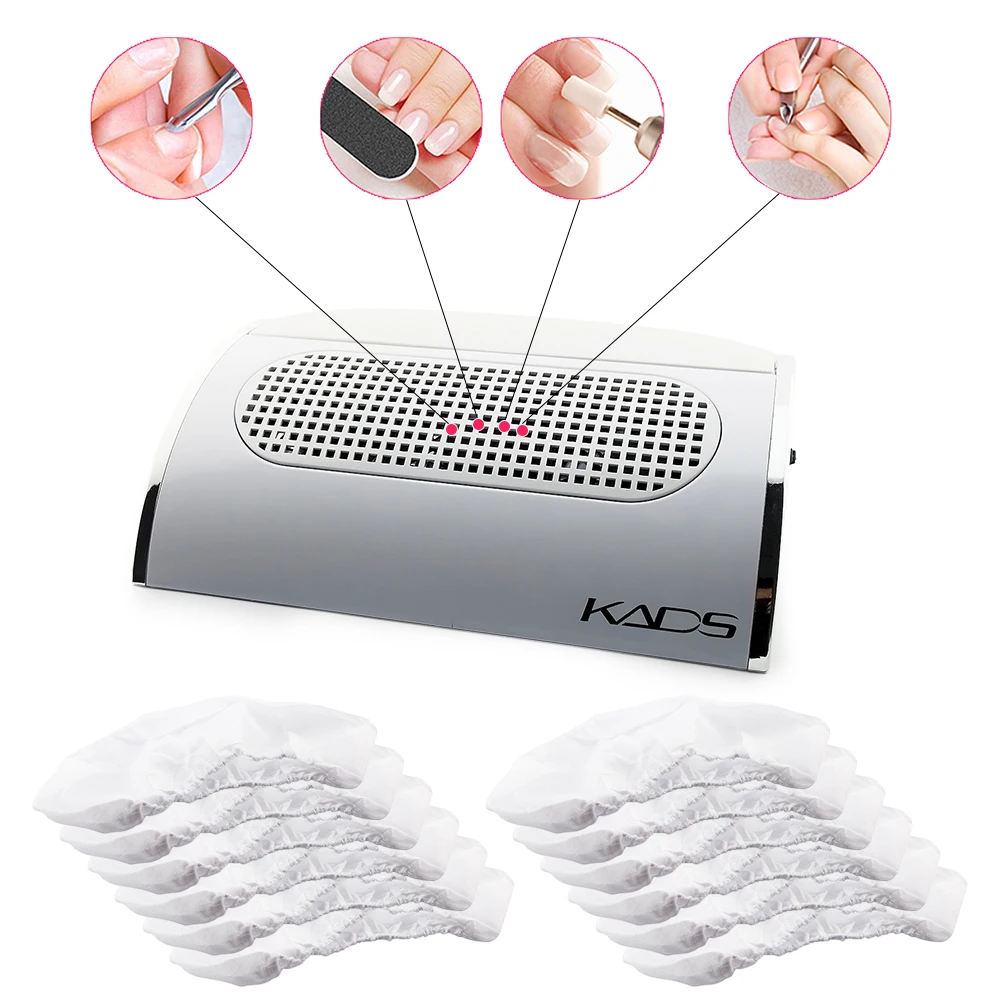 KADS Nail Dust Suction Collector 3 Fans Large Size Powerful Nail Vacuum Cleaner Dust Extractor Machine with Dust Collecting Bags
KADS Nail Dust Suction Collector 3 Fans Large Size Powerful Nail Vacuum Cleaner Dust Extractor Machine with Dust Collecting Bags