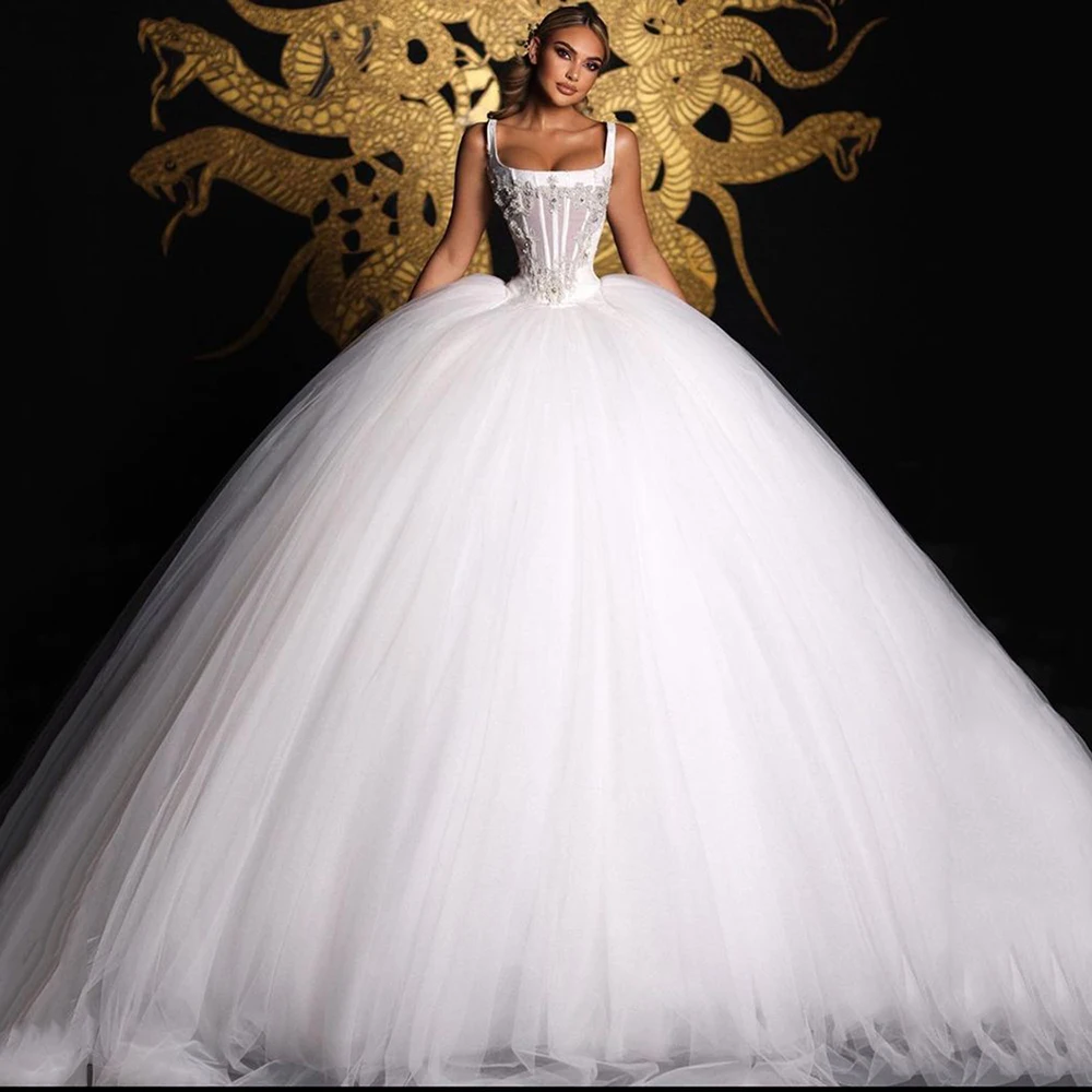 Msikoods Dubai Arabic Wedding Dresses For Women Ball Gown Lace Appliques White Sleeveless Bride Dress Bridal Gown Robe De Mariée
Msikoods Dubai Arabic Wedding Dresses For Women Ball Gown Lace Appliques White Sleeveless Bride Dress Bridal Gown Robe De Mariée