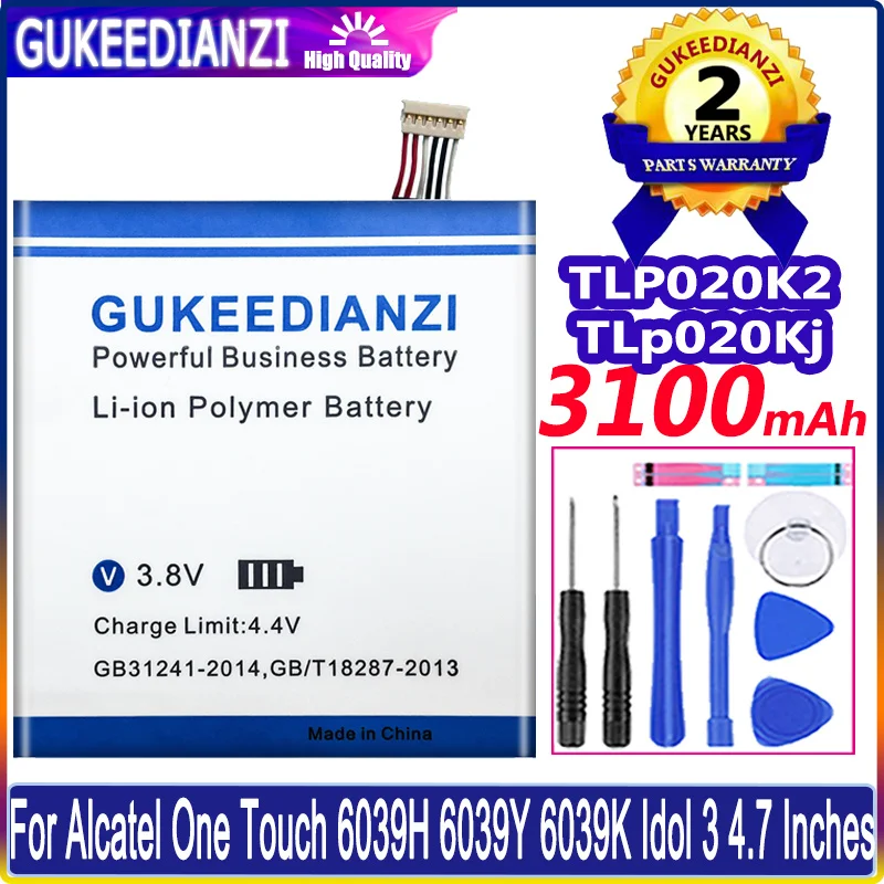 Bateria TLp020K2 3100mAh Battery For Alcatel One Touch 6039H 6039Y 6039K Idol 3 4.7 Inches TLp020Kj Batterie Cell Phone Battery
Bateria TLp020K2 3100mAh Battery For Alcatel One Touch 6039H 6039Y 6039K Idol 3 4.7 Inches TLp020Kj Batterie Cell Phone Battery