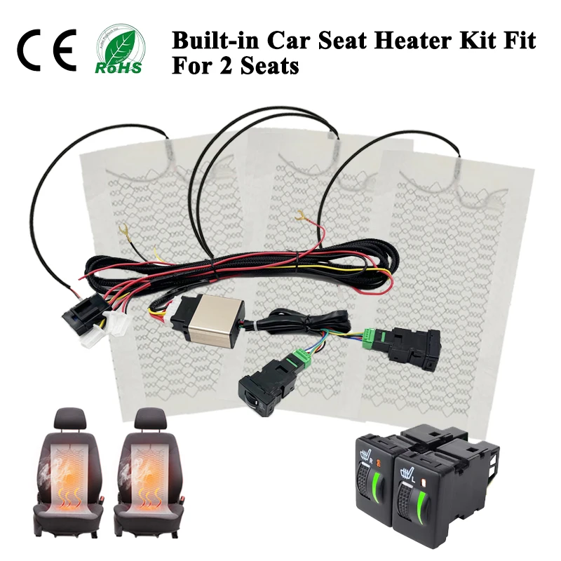 Car Seat Heater Kit Fit 2 Seats 12V 27W Heating Pads Dual Control Switch System For Toyota Camry Corolla RVA4 Leiling Highlander
Car Seat Heater Kit Fit 2 Seats 12V 27W Heating Pads Dual Control Switch System For Toyota Camry Corolla RVA4 Leiling Highlander