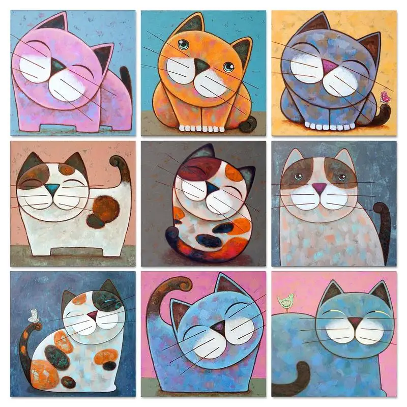 GATYZTORY Cartoon Cat Oil Painting By Numbers 60x75cm Picture By Number With Frame Handpainted Kits Diy Unique Gift Artwork
GATYZTORY Cartoon Cat Oil Painting By Numbers 60x75cm Picture By Number With Frame Handpainted Kits Diy Unique Gift Artwork