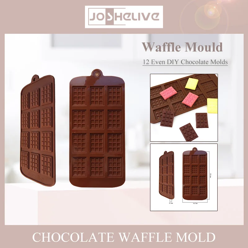 

Silicone Waffle Cookie Mold Creative Chocolate Shape Muffin Cake Chocolate DIY Mould Bakeware Household Kitchen Baking Tool Sale
