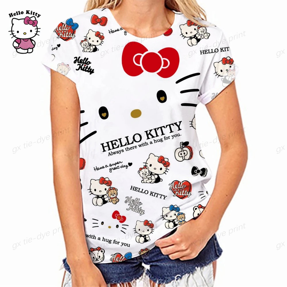 Модная 3D футболка в стиле Харадзюку С рисунком Hello Kitty, футболка большого размера для девочек, новинка, топ с коротким рукавом и круглым вырезом
Модная 3D футболка в стиле Харадзюку С рисунком Hello Kitty, футболка большого размера для девочек, новинка, топ с коротким рукавом и круглым вырезом