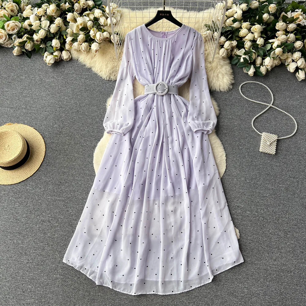 French Retro Style Polka Dot Dress Women Summer Lantern Sleeves Waist Niche Chic Sweet Senior Sense of Temperament Dress
French Retro Style Polka Dot Dress Women Summer Lantern Sleeves Waist Niche Chic Sweet Senior Sense of Temperament Dress