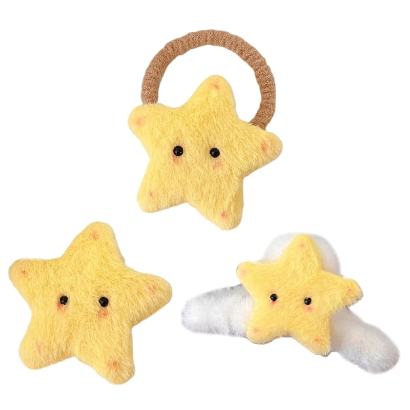 MXMB Lovely Style Hair Claw Non-slip Hair Barrettes for Children Cute Yellow Star Shape Hair Pins and Elastic Hair Rope
MXMB Lovely Style Hair Claw Non-slip Hair Barrettes for Children Cute Yellow Star Shape Hair Pins and Elastic Hair Rope
