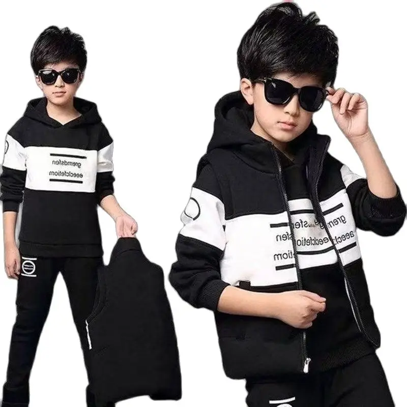 Sports Suit Boys Girls Children Outfit Cotton Hooded Sweatshirt+ Zip Vest+ Pants Kids Sportswear Tracksuit Warm Clothes 3pcs Set
Sports Suit Boys Girls Children Outfit Cotton Hooded Sweatshirt+ Zip Vest+ Pants Kids Sportswear Tracksuit Warm Clothes 3pcs Set
