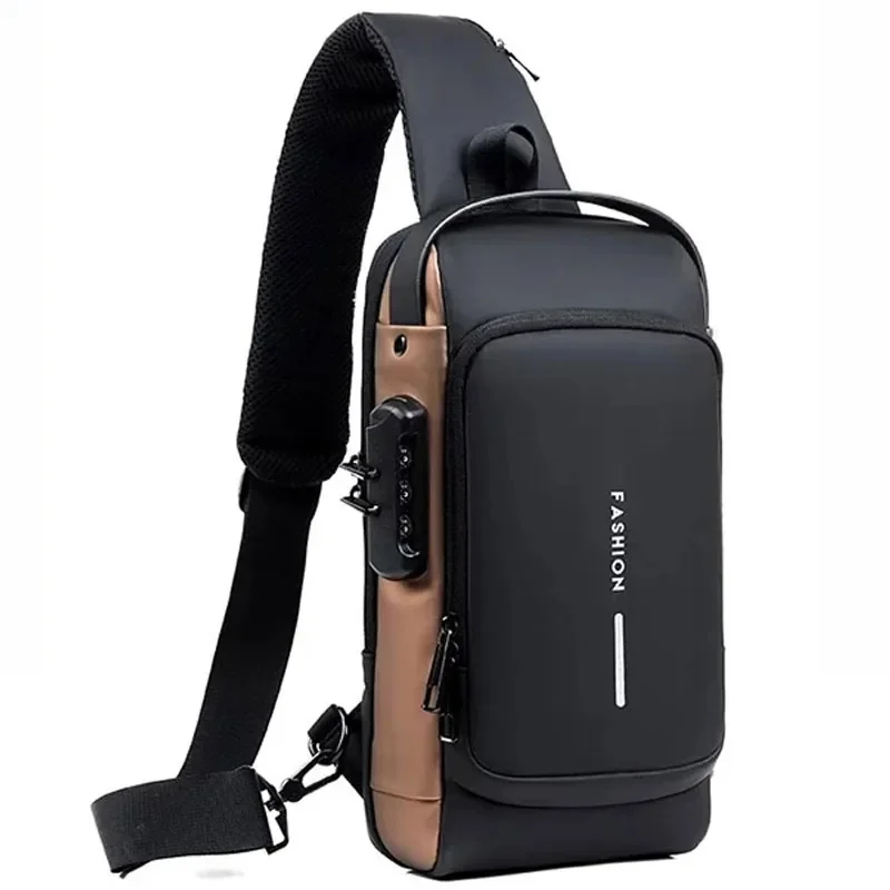 

Men's Multifunction Anti-theft USB Shoulder Bag Man Crossbody Cross Body Travel Sling Ch Bags Pack Messenger Pack for Male