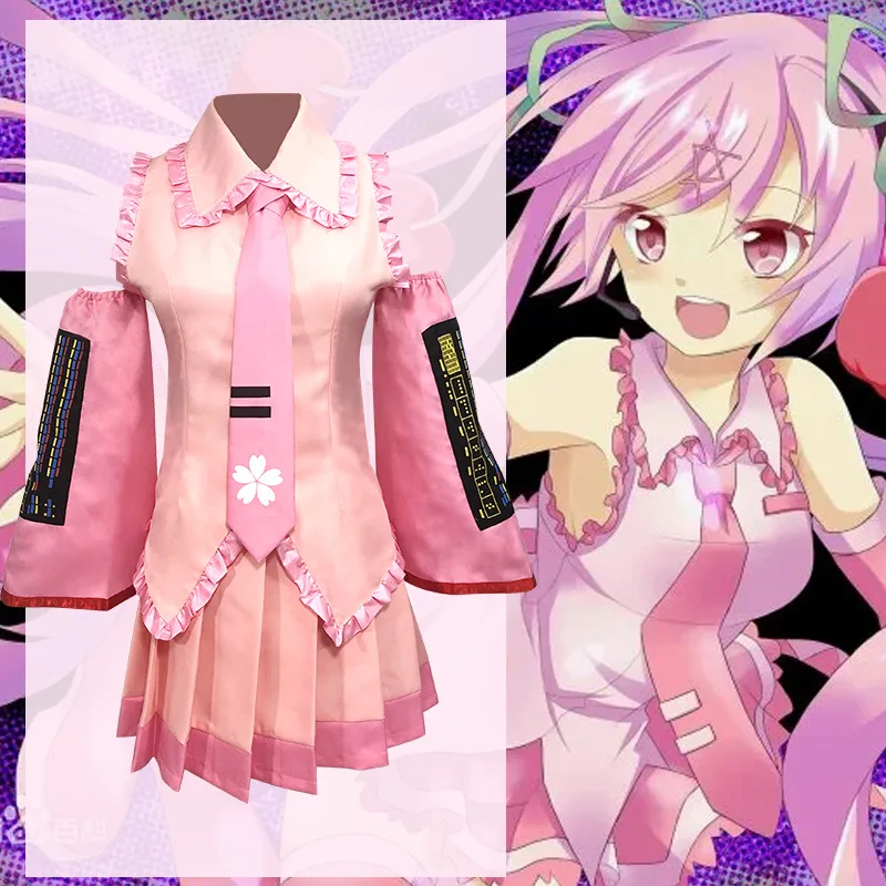 Виртуальный певец Сакура Мику косплей полный костюм VOCALOID парик Мику костюм розовая Сакура официальная форма Cos Реквизит для выступления ве...
Виртуальный певец Сакура Мику косплей полный костюм VOCALOID парик Мику костюм розовая Сакура официальная форма Cos Реквизит для выступления ве...