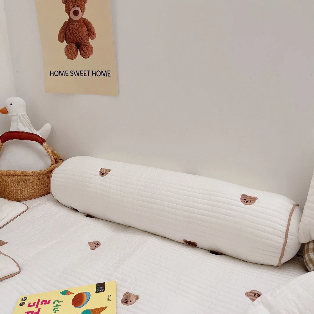 Детский комплект постельного белья, детская кроватка для новорожденных, цилиндрическая подушка, защита 
Детский комплект постельного белья, детская кроватка для новорожденных, цилиндрическая подушка, защита