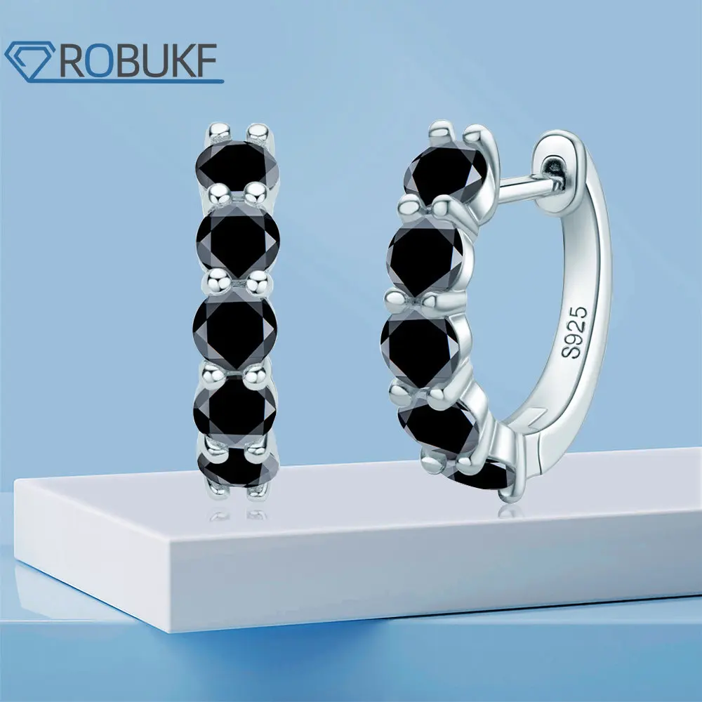 3.5mm Black Moissanite Hoop Earrings D Color Diamond 925 Sterling Silver 18K White Gold Plated Vintage Jewelry Gifts For Women
3.5mm Black Moissanite Hoop Earrings D Color Diamond 925 Sterling Silver 18K White Gold Plated Vintage Jewelry Gifts For Women