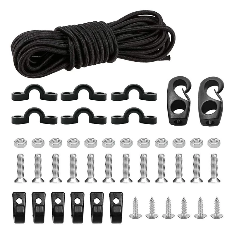 Kayak Bungee Rope Kit 45 Pieces Kayak Rigging Kit with Screws,Nuts,J Hooks,Buckles,C Type Buckles for Boat Kayak Deck
Kayak Bungee Rope Kit 45 Pieces Kayak Rigging Kit with Screws,Nuts,J Hooks,Buckles,C Type Buckles for Boat Kayak Deck
